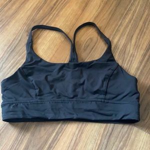 🍋Lululemon Y back black sports bra size 10